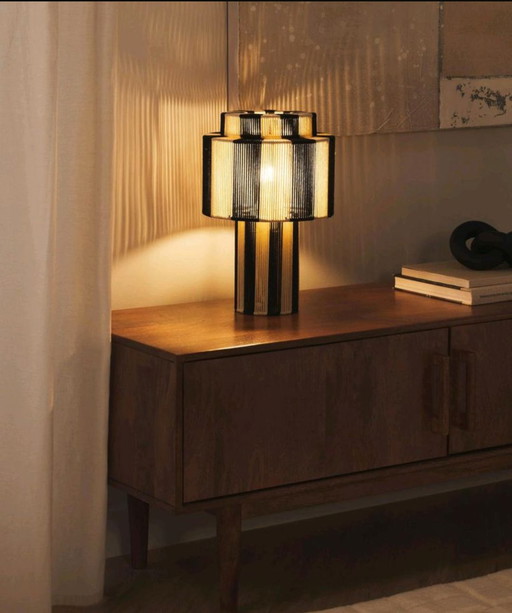 Scandi linen lamp