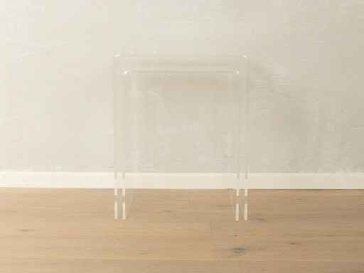 Tavolini laterali in vetro acrilico anni '60, Vintage