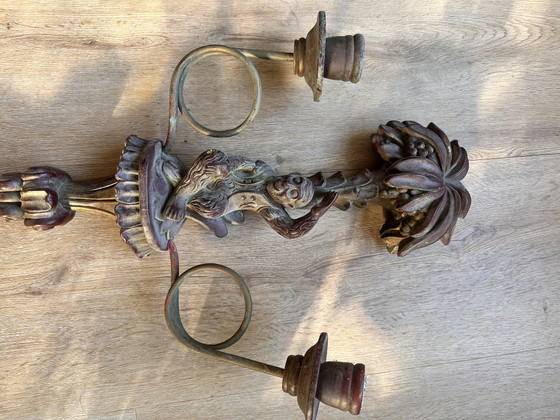 Antique or vintage wall candle holders – Wood, Iron (photo 4 of 7)