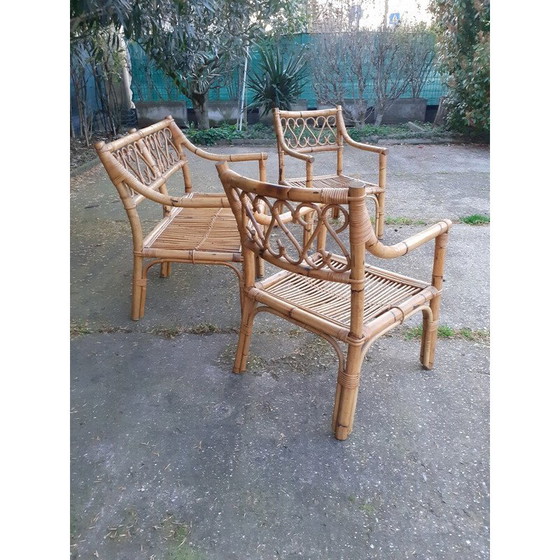 Image 1 of Vintage living room set in bamboo, 1970