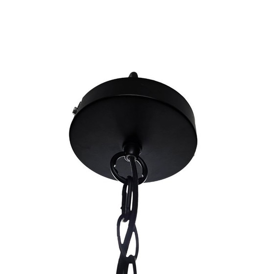 Image 1 of Lampada a sospensione brutalista francese con vetro colorato, anni '70