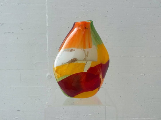 Image 1 of Jarrón de cristal de estudio de Mdina Glass Malta, década de 1970.