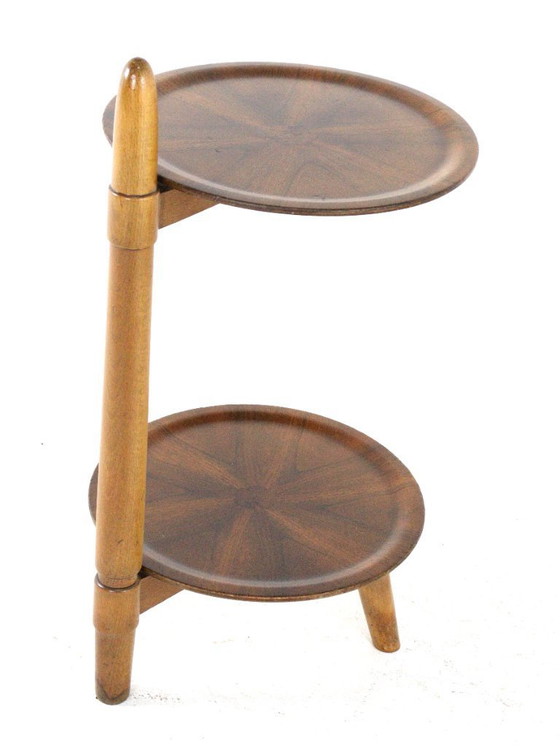 Image 1 of Set van 2 Edmund Jørgensen voor Patent ANM bijzettafeltje / nachtkastjes vintage Deens