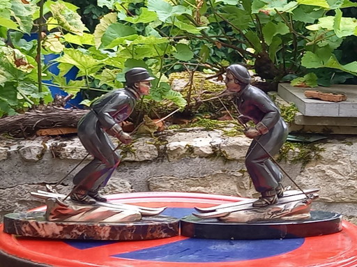 Serre-livre Art Déco sculptés par Léon Brunswick