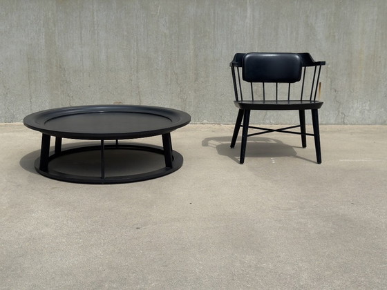 Image 1 of Ensemble de 2 fauteuils Stellar Works Exchange en chêne noir