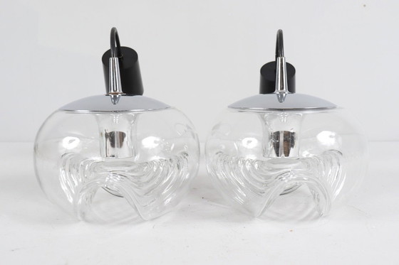 Image 1 of Set de 2 plafonniers de Peil et Putzler, modèle : 'Futura', Allemagne, années 1970