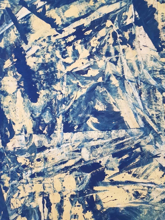 Image 1 of Jürgen Angeler - Cubismo azul y dorado