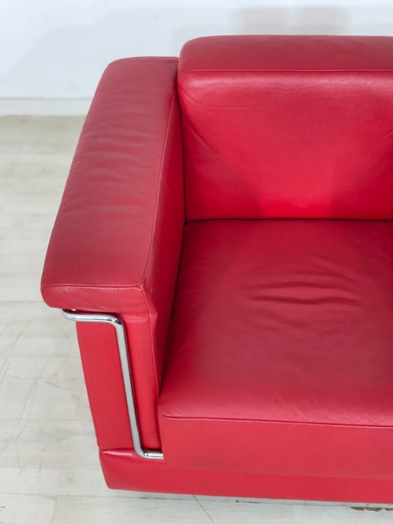 Image 1 of Prachtige Züco Carat leren fauteuil, rood
