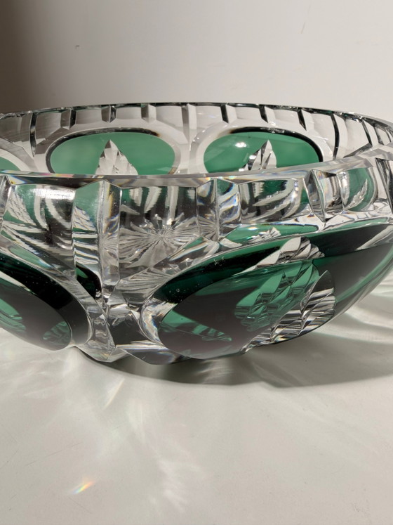 Bol de cristal tallado Val Saint Lambert – Verde esmeralda – Vajillas (photo 5 of 5)