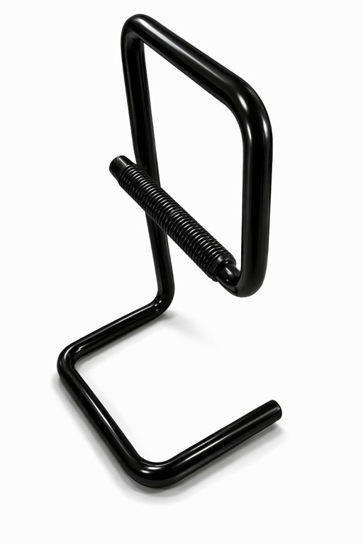 Originaler schwarzer Metall-Garderobenständer aus den 1980er Jahren