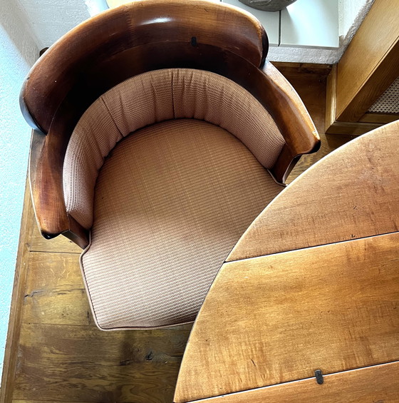 Image 1 of Schuitema Shaker dining table with chairs.