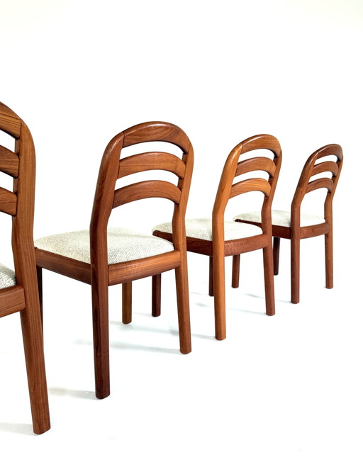 4x vintage Deense eetkamerstoel, Dyrlund ‘80