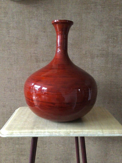 Großes Lakwerk Vaas van Bamboe