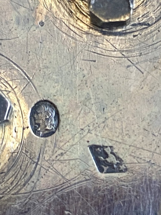 Image 1 of Porte Condiments Argent Massif Ciselé 900 Directoire 1800 Orfèvre AT Paris