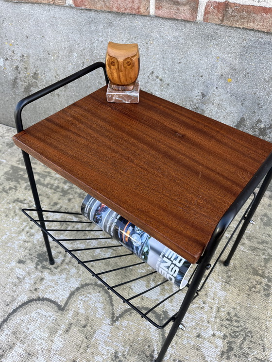 Image 1 of Table de lecture vintage avec plateau en teck