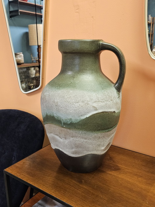 Vaso Vintage Tedesco Occidentale Vaso da Terra Verde – vazen, Ceramic