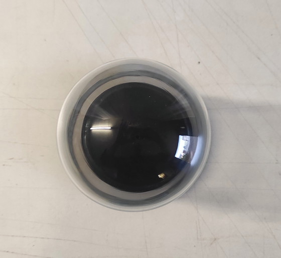 Image 1 of Globe en verre et socle en bois noir - mid. XXeme 