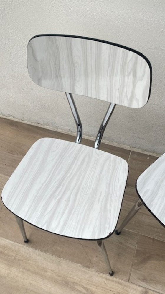 Coppia di sedie vintage in formica – Sedie da pranzo, Metal (photo 7 of 29)