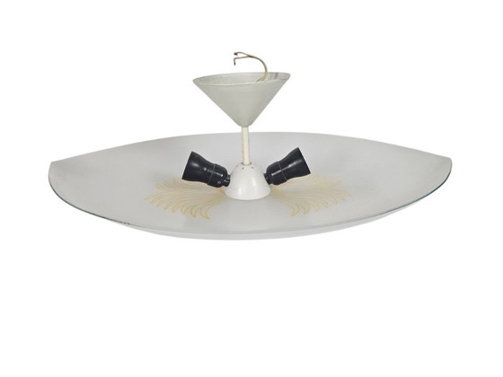 Image 1 of Philips - ovaal - paraplulamp - glas - metaal - Holland - 1960's