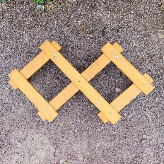 Vintage Extendable Pine Coat Rack – Wood (photo 9 of 9)