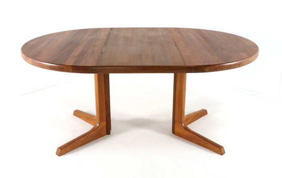 Image 1 of Gudme Round 2x Extendable Dining Table 'Nabbe' Vintage