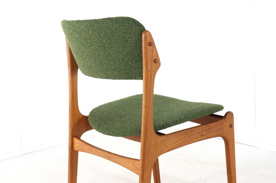 Image 1 of Ensemble de 4 chaises rembourrées Erik Buch pour O.D. Mobler modèle 49