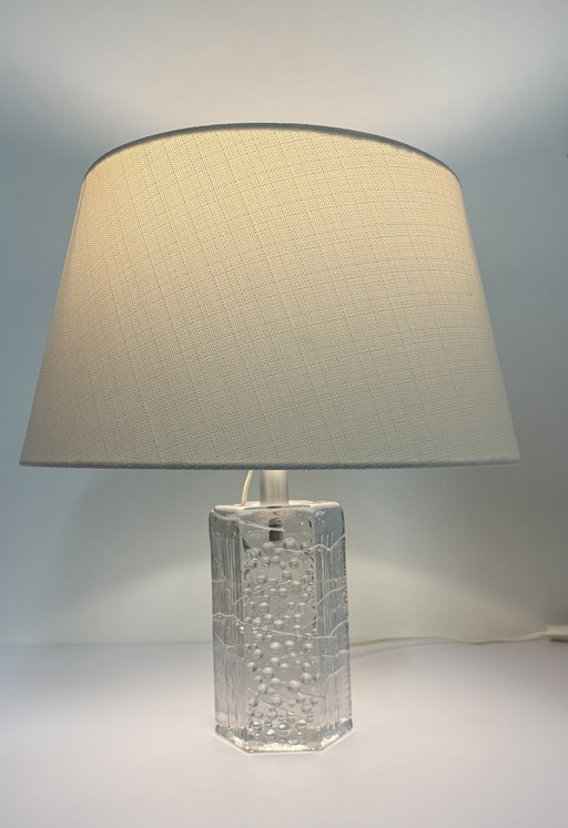 Massive Vintage-Kristalltischlampe von Willem Heesen für Royal Leerdam, 1967