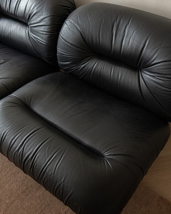 Italian Leather And Chrome Lounge Chairs, 1980s, Set Of 3 – Armchairs (photo 20 of 23)