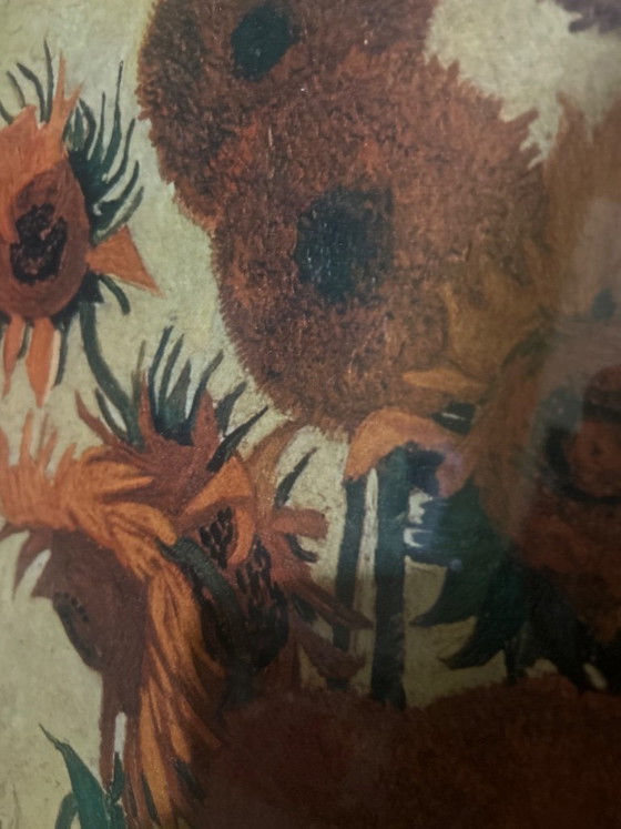 Van Gogh Reproductie – Les Tournesols – Antieke Lijst + Certificaat – Schilderijen & Tekeningen, Wood (photo 3 of 5)