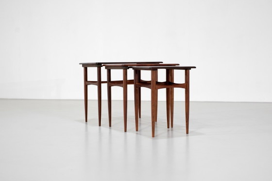 Tavolini disegnati da Kai Kristiansen per Skovmand & Andersen, Danimarca, anni '60. – Vetrine, Wood, Vintage (photo 6 of 19)