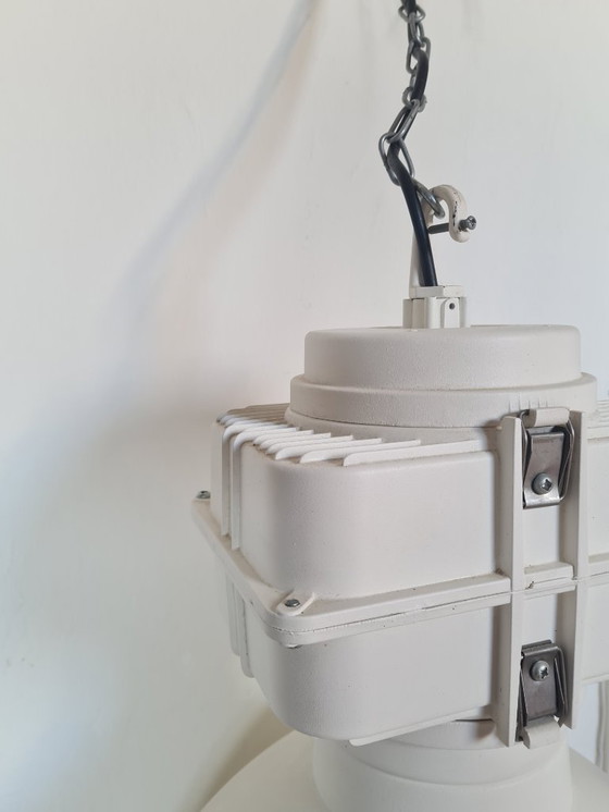 Image 1 of Industrial transformer XL factory lamp - matte white - vintage style