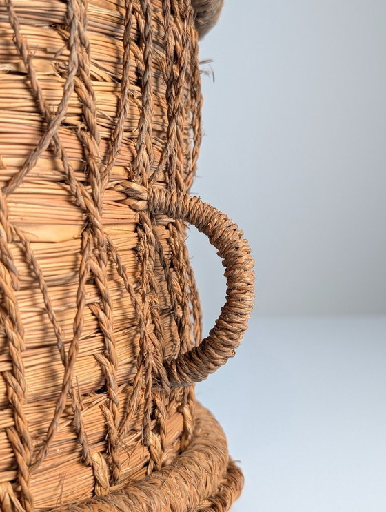 Image 1 of Coppia rustica di cestini andalusi in sparto intrecciato, anni '60