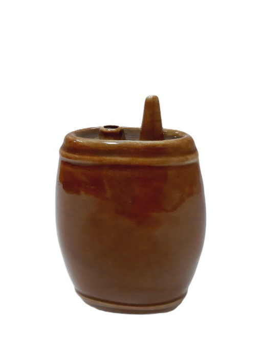 Vintage glazed ceramic flask