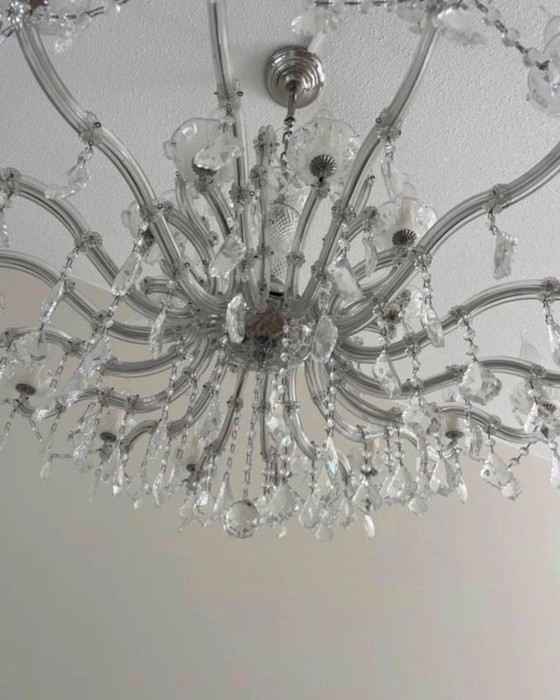 Grande Lampadario con Cristalli e Pezzi di Ricambio – Cristallo, Plastica (photo 6 of 9)