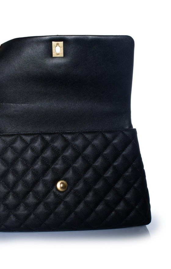 Image 1 of Chanel, coco top handle bag in black caviar leather