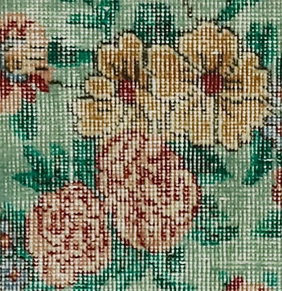 Tappeto turco vintage Oushak 230 × 123 cm – Tappeto in lana tessuto a mano con motivo floreale a rose (photo 3 of 10)