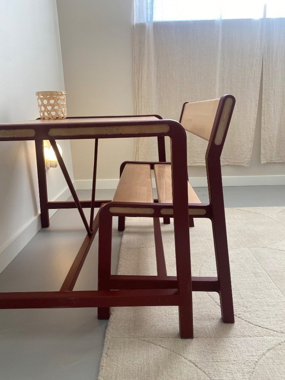 Image 1 of Vintage kindertafel+bankje IKEA YPPERLIG - HAY Limited Edition 