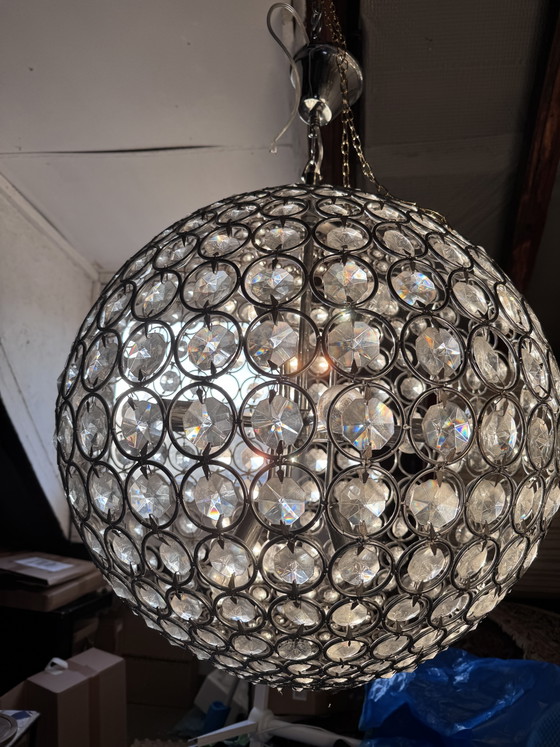 Kristall Design Hängelampe Kugel 12Flammig 60cm DM Vintage 60er 70er – Ceiling lights, Crystal, Chrome (photo 4 of 8)