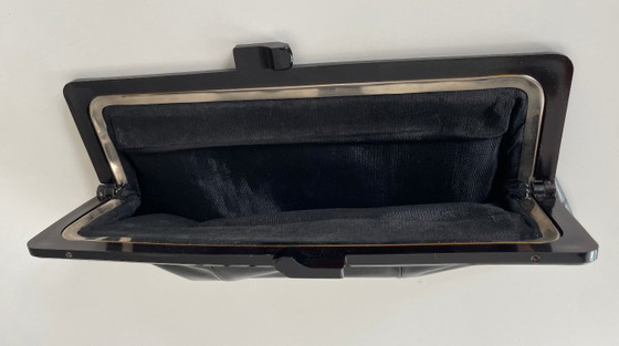 Vintage clutch, black leather – Clutches, Calfskin (photo 3 of 5)