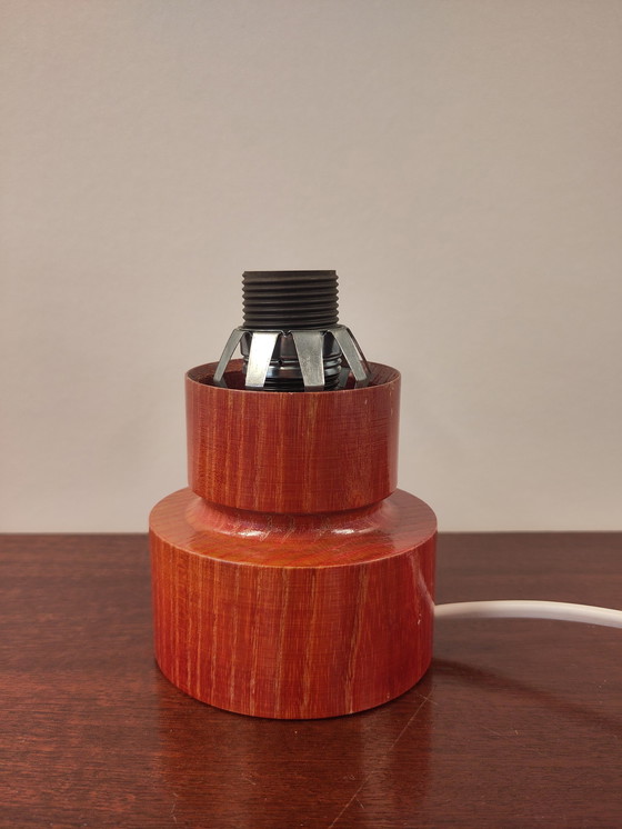 Image 1 of Lampe vintage avec pied en bois