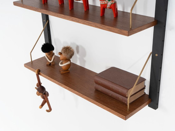 Modulaire eikenhouten wandkast, Deens design, jaren 60, gemaakt in Denemarken – Boekenkasten, Wood (photo 7 of 10)