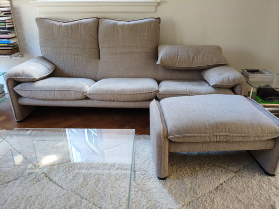 Image 1 of Cassina Maralunga 40 With Ottoman Reupholstered