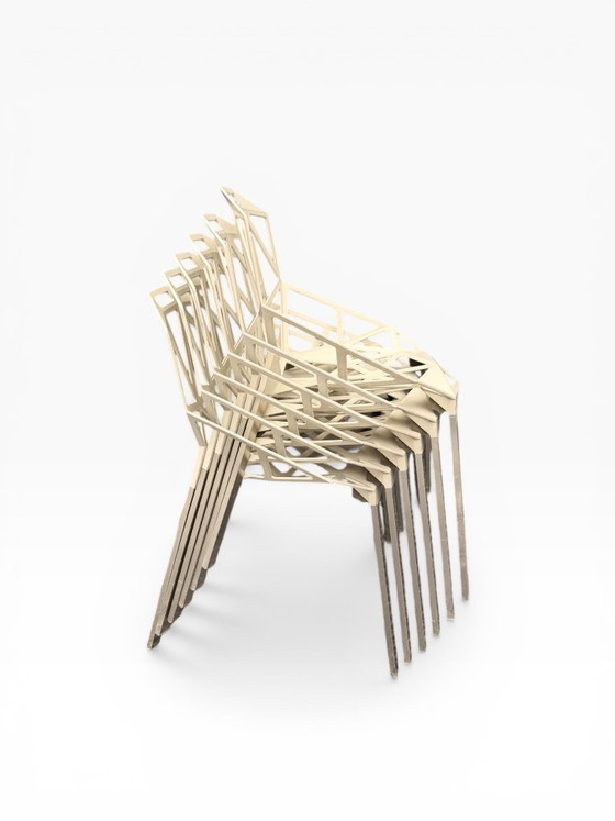 Image 1 of Exceptional set of 10 Chair One Magis chairs by Konstantin Grcic, Off-white, Provenance: Louvre Paris