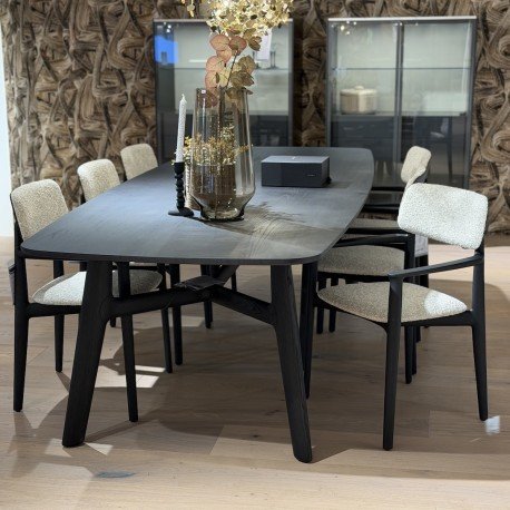 Curve eetkamerset – eettafels, Plastic, Textile