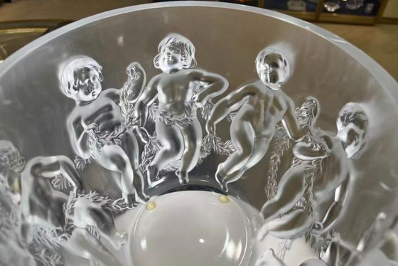 Image 1 of Lalique Luxembourg Angel Crystal Planter