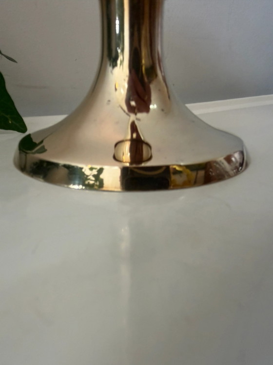 Messing-Feder-Kerzenhalter – Brass, Vintage (photo 2 of 4)