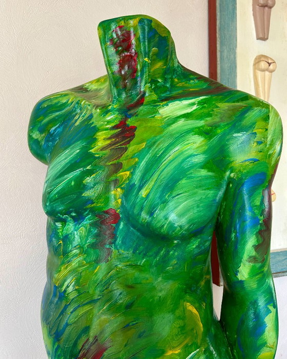 Torso maschile colorato – Sculture, Legno (photo 3 of 13)