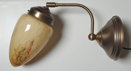 2 Art Deco Wandleuchten, Glas, Beige (Foto 13 von 53)