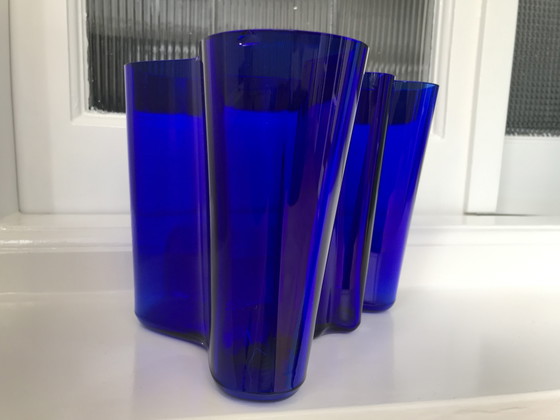 Vaso Vintage Alvar Aalto Blu Cobalto – Iittala, Vasi, Glass (photo 2 of 6)