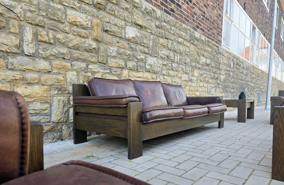 Image 1 of Leolux Vintage 60s 70s Benches Sofa Sofa Set Couch Set Armchair Seating Group Mid Century